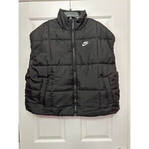 Nike Sportswear Womens Size M Puffer Therma-FIT Loose Vest Black FB7679-010